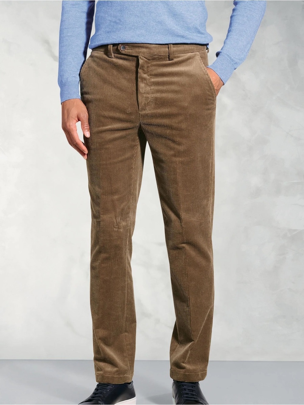 Ballin Mansfield Relaxed Fit Stretch Corduroy Pants Men’s 36x31 Camel Brown